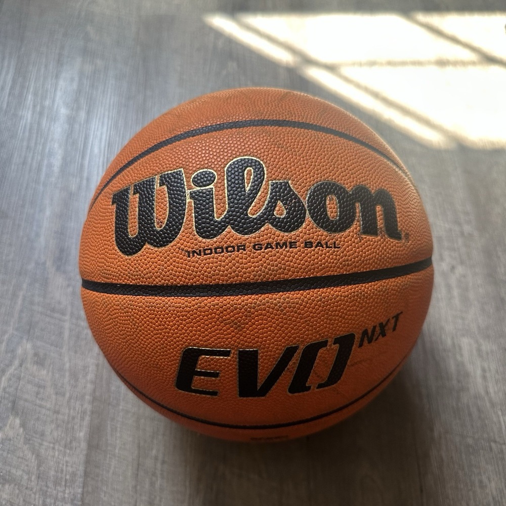 Wilson NCAA EVO NXT Indoor Game Basketball Size 7 29.5" Orange/Black